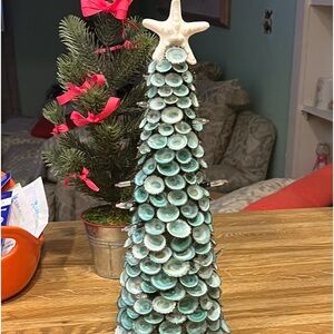 Limpet Shell Tree.  Beautiful year round.  14” from top to bottom.